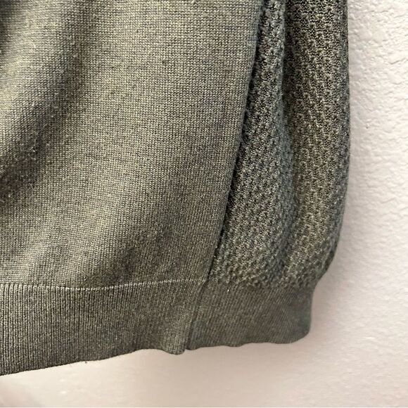 CALIBRATE Olive Green Men’s Large Waffle Knit Silk Blend Long Sleeve - Picture 8 of 15